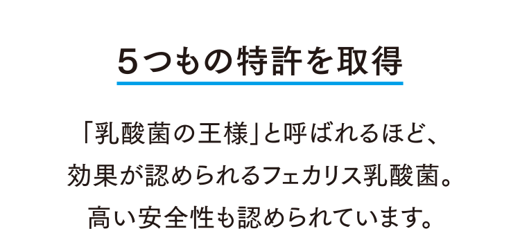 ５つもの特許を取得